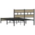 Estructura de cama sin colchón madera roble Sonoma 120x200