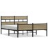 Estructura de cama sin colchón madera roble Sonoma 150x200