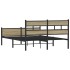 Estructura de cama sin colchón madera roble Sonoma 150x200