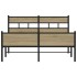 Estructura de cama sin colchón madera roble Sonoma 140x190