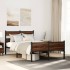 Estructura de cama sin colchón madera marrón roble 120x190