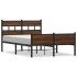 Estructura de cama sin colchón madera marrón roble 120x190