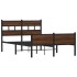 Estructura de cama sin colchón madera marrón roble 120x190