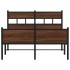Estructura de cama sin colchón madera marrón roble 120x190