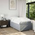 Cama box spring con colchón tela gris claro 80x200