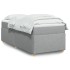 Cama box spring con colchón tela gris claro 90x190
