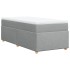 Cama box spring con colchón tela gris claro 90x190