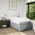 Cama box spring con colchón tela gris claro 90x190