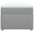 Cama box spring con colchón tela gris claro 90x190