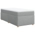 Cama box spring con colchón tela gris claro 90x190