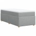 Cama box spring con colchón tela gris claro 100x200