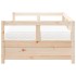 Sofá cama con colchón madera maciza de pino 80x200