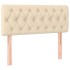 Cama box spring con colchón tela color crema 90x200