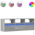 Mueble de TV de pared con luces LED gris Sonoma 130x31x45