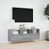 Mueble de TV de pared con luces LED gris Sonoma 130x31x45