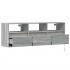 Mueble de TV de pared con luces LED gris Sonoma 130x31x45