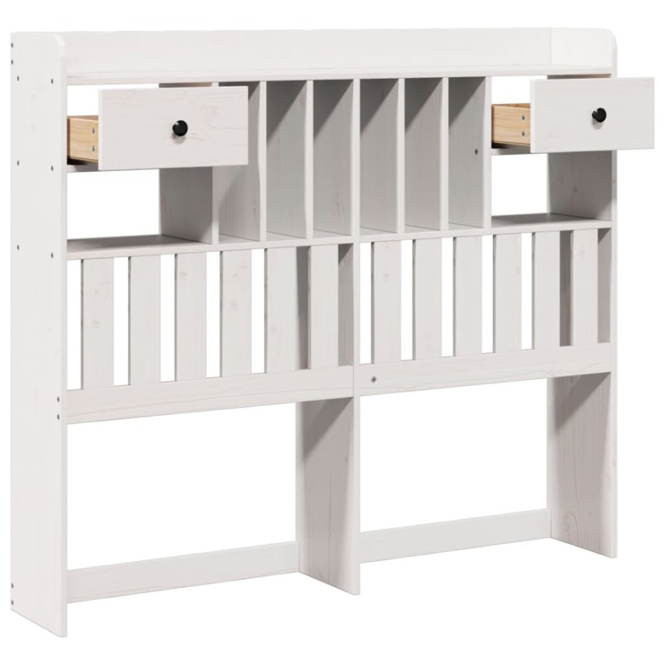 Cabecero de cama almacenaje madera maciza pino blanco 135