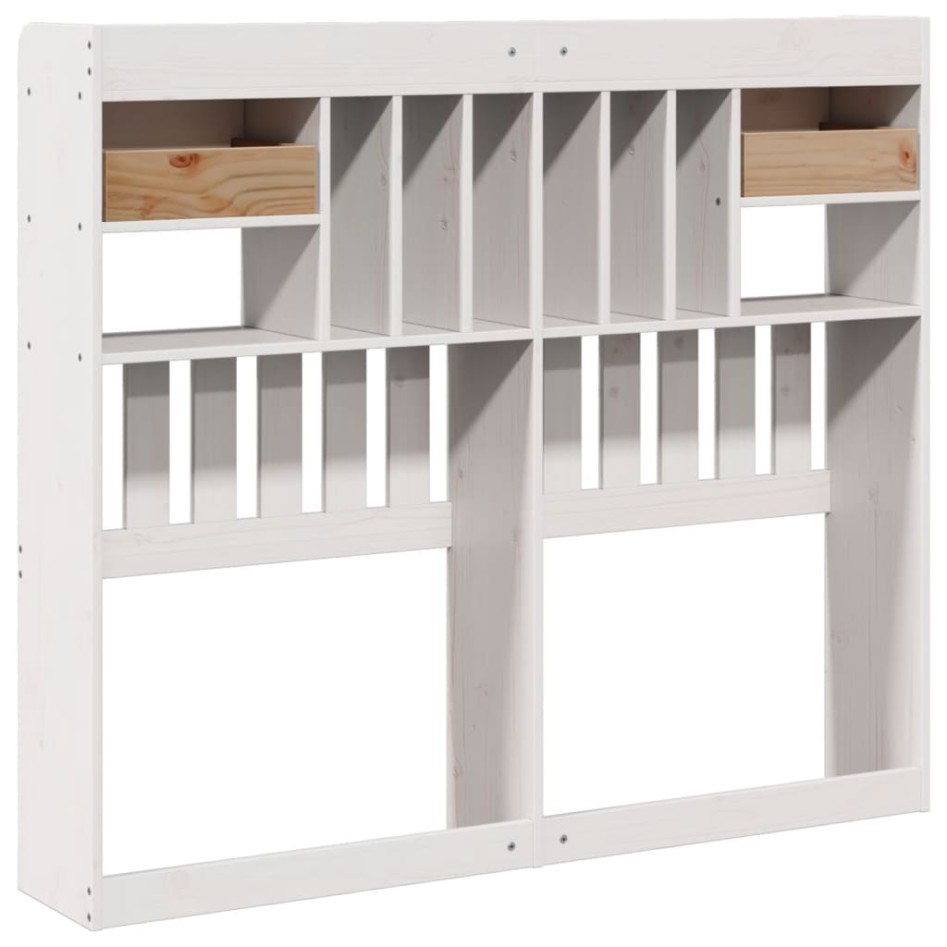 Cabecero de cama almacenaje madera maciza pino blanco 135