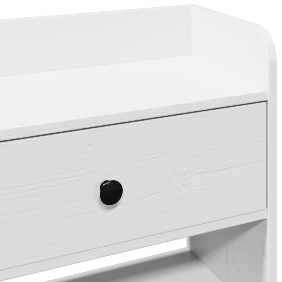 Cabecero de cama almacenaje madera maciza pino blanco 135