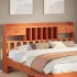 Cabecero de cama almacenaje madera maciza pino marrón 200