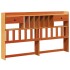 Cabecero de cama almacenaje madera maciza pino marrón 200