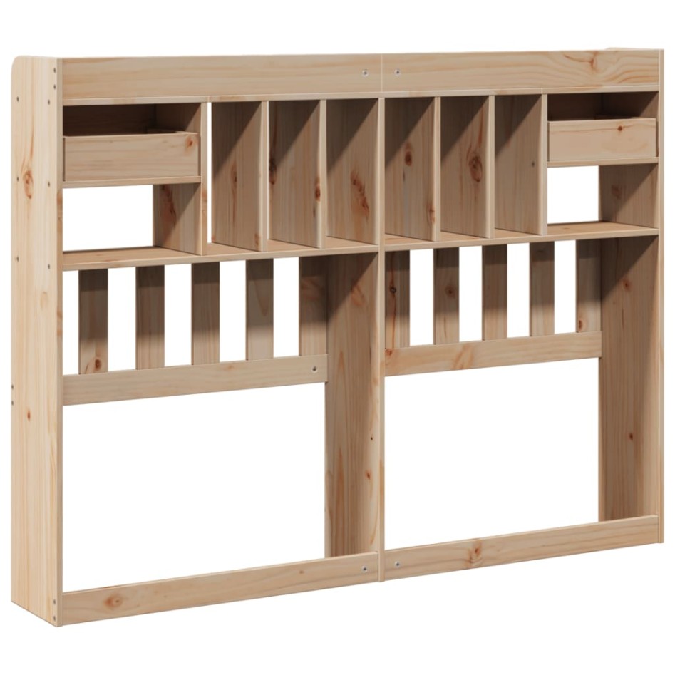 Cabecero de cama con almacenaje madera maciza de pino 150