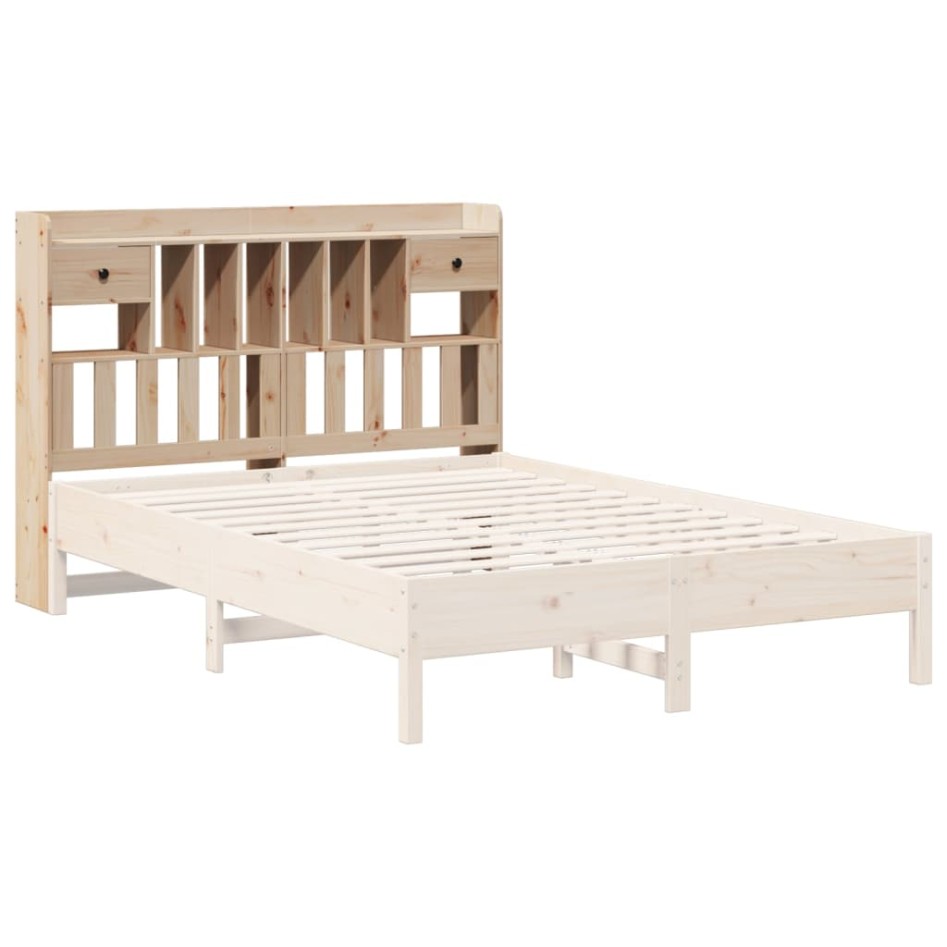 Cabecero de cama con almacenaje madera maciza de pino 150