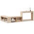 Mueble con escritorio madera maciza pino 222x107x75