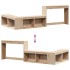 Mueble con escritorio madera maciza pino 222x107x75
