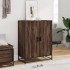 Zapatero de madera y metal marrón roble 75x38x97,5