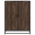 Zapatero de madera y metal marrón roble 75x38x97,5