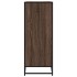 Zapatero de madera y metal marrón roble 75x38x97,5