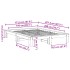 Estructura de cama sin colchón madera de pino blanco 150x200