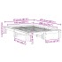Cama sin colchón madera maciza pino marrón cera 150x200