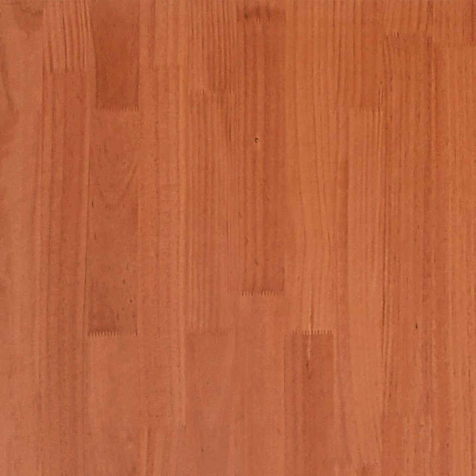 Cama sin colchón madera maciza de pino marrón cera 140x200