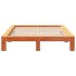 Estructura de cama sin colchón madera maciza marrón 135x190