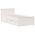 Cama con cabecero sin colchón madera maciza blanca 90x200