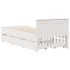 Cama con cabecero sin colchón madera maciza blanca 90x200