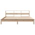 Estructura de cama sin colchón madera maciza de pino 200x200