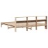 Estructura de cama sin colchón madera maciza de pino 200x200