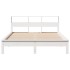 Estructura de cama sin colchón madera de pino blanca 140x200