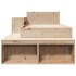 Estructura de cama sin colchón madera maciza pino 75x190