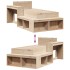 Estructura de cama sin colchón madera maciza pino 75x190