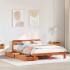 Estructura de cama sin colchón madera maciza marrón 120x190
