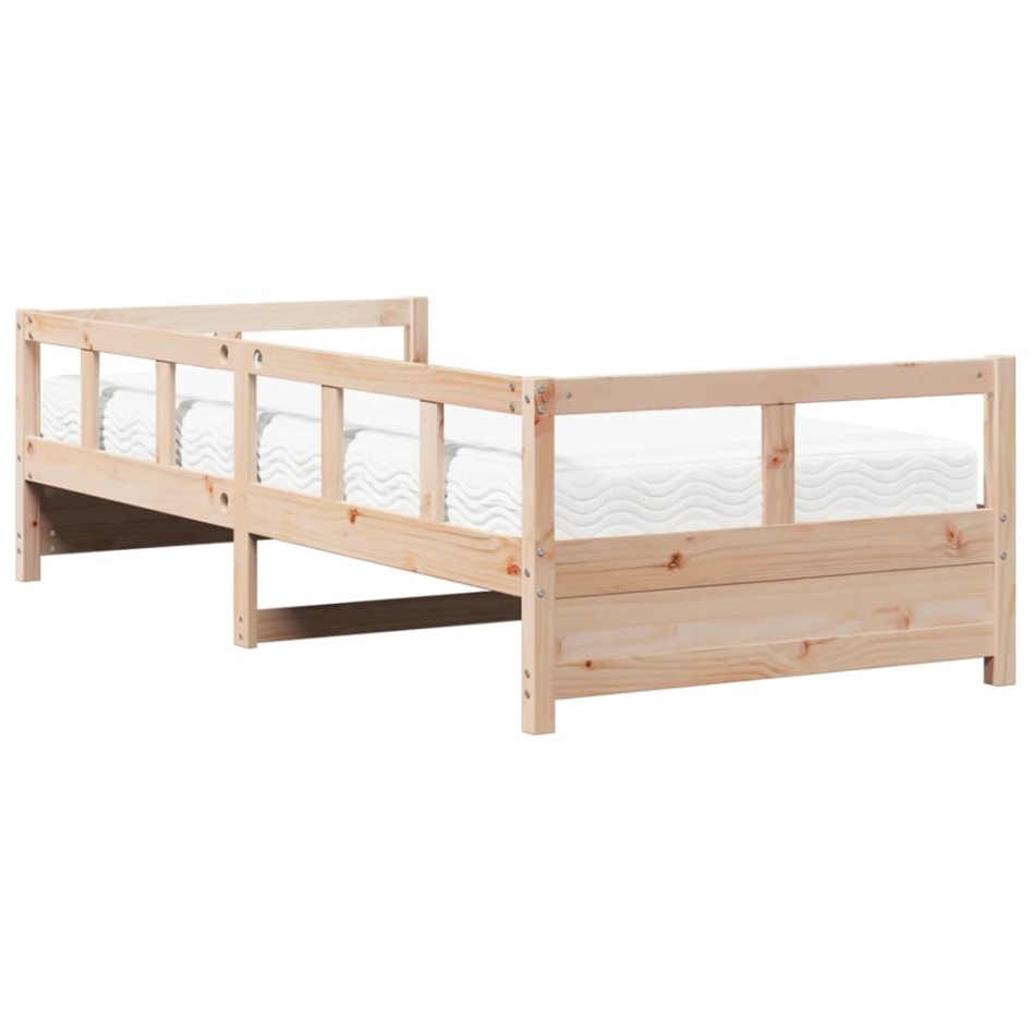 Sofá cama con colchón madera maciza de pino 90x190