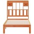Cama con estantería sin colchón madera maciza marrón 75x190