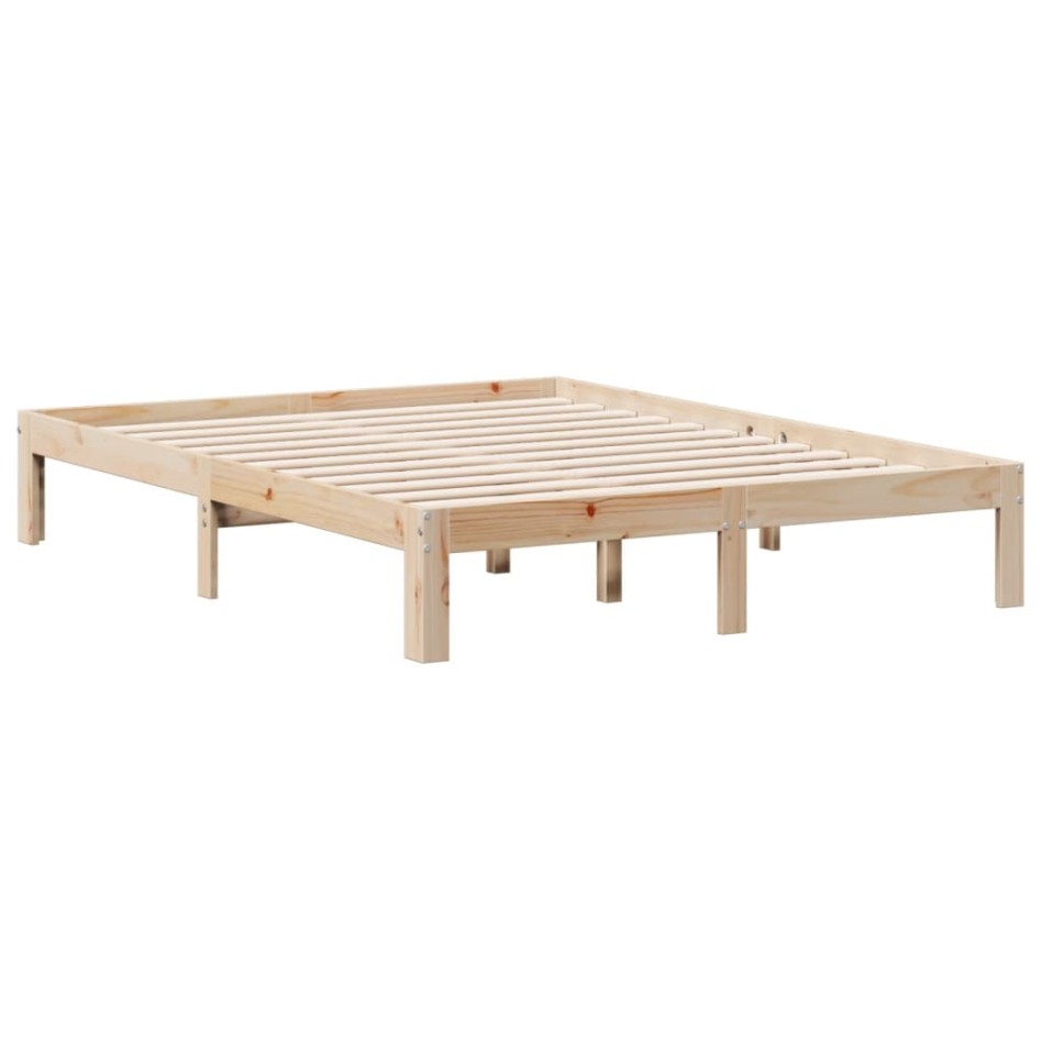Cama con estantería sin colchón madera maciza de pino