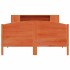 Cama con estantería sin colchón madera maciza marrón 160x200