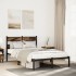 Estructura de cama sin colchón metal roble ahumado 120x200