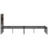 Estructura de cama sin colchón metal roble ahumado 120x200